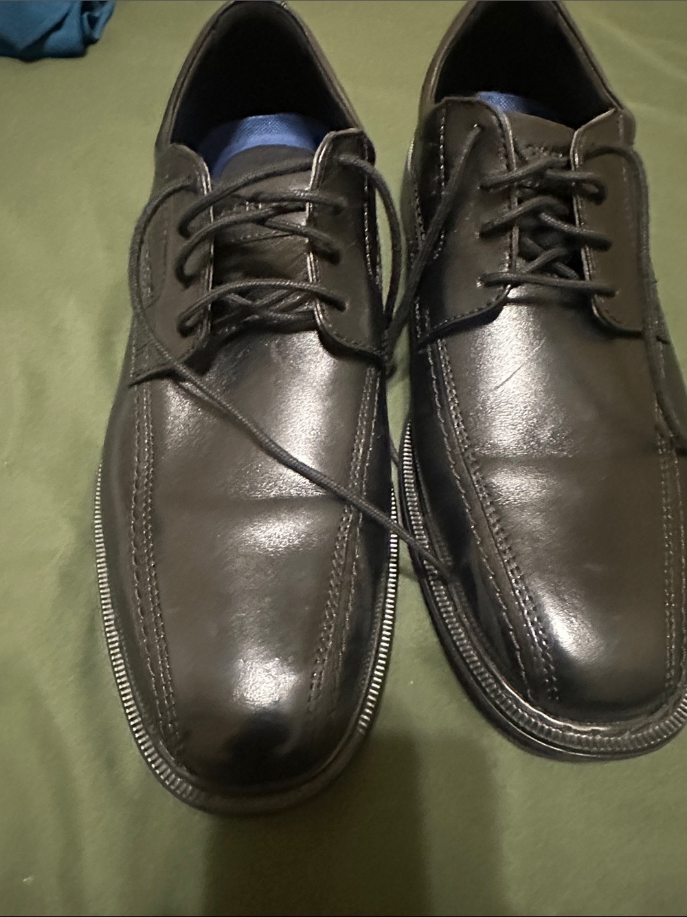 Rockport TruTech Men's Black Leather Derby Dress Shoes
